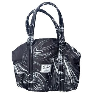 Herschel Supply Company Strand Paint Pour Black Duffle Bag Diaper Gym Travel‎